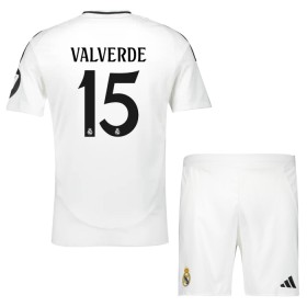 Dječji Nogometni Dres Real Madrid Valverde 15 Domaći 2024-25
